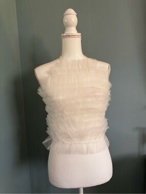 NWT Vernacular Tulle Halter top MEDIUM
